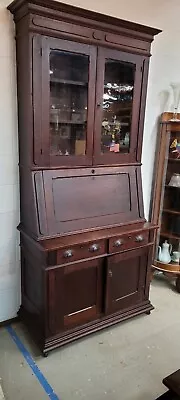 Antique Desk Antique Victorian Walnut Carved Butlers Desk/ Secretary/Bookcase  • $475