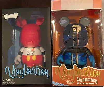 New Set Of 2 Limited Edition 9  Vinylmation New York & San Francisco Figures • $110