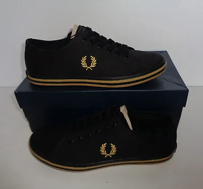 Fred Perry Ladies Black Retro Womens Trainers Shoes Casual New RRP £60 UK Size 4 • £26.98