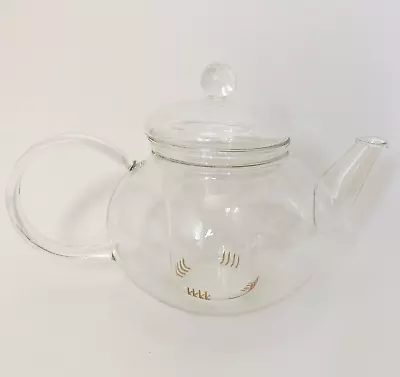 Vintage JENAER GLAS Clear Glass Teapot Lid And Infuser Strainer From Germany • $65