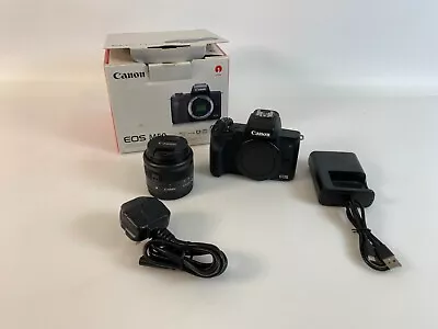 Canon EOS M50 Mirrorless Digital Camera With EF-M 15-45mm Lens Kit 1191882 • £400