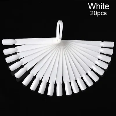 False Nail Tips Nail Art Practice Display Wheel Clear Natural White Fake Tips • $2.01