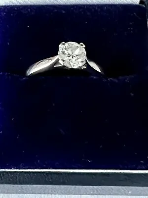 £1250 • Buy Platinum 0.75ct Solitaire Genuine Diamond Engagement Ring/Band