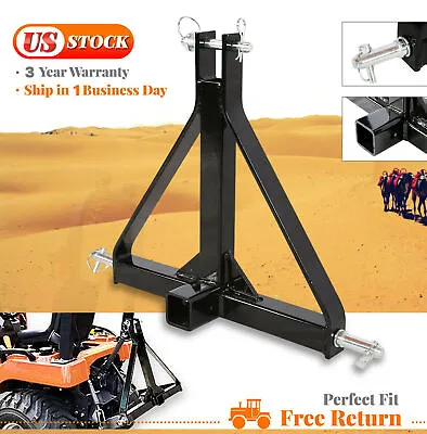 3 Point Hitch 2  Receiver Trailer Steel Category 1 Tractor Tow Drawbar Adapter • $41.20