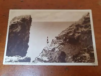 Beachy Head & Lighthouse Eastbourne. Norman PC 10051 Posted 1957. • £3.75