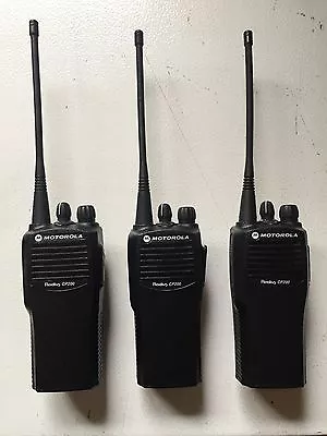 3 Refurbished Motorola CP200 UHF 16 Ch Radios Mag One Batteries Chargers Earpce • $650