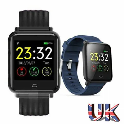 Bluetooth Bracelet Smart Watch Heart Rate Blood Pressure Monitor Fitness Sports • £20.39