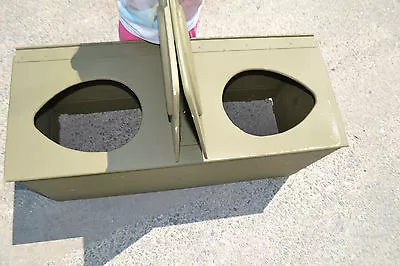 Portable Latrine Texas Trunks Prefabricated M-2 Box Military Surplus 2 Seats USA • $69.95