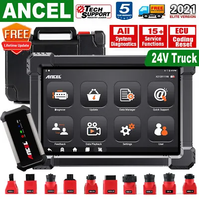 ANCEL X7 HD Heavy Duty Diesel Truck Scanner All System Diagnostic Tablet 12V 24V • $679