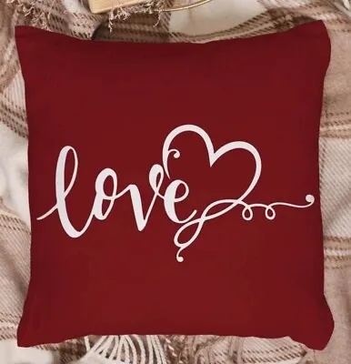 Love Slogan Design Cushion Cover Valentine Birthday Mothers Day 45CM X 45CM • £5.99