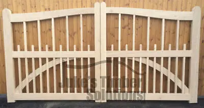 Wooden Oak Open Palisade Driveway Gates Mortice & Tenoned 6ft 1800mm • £2815.20