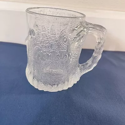 McDonalds The Flinstones Frosted Clear Tree Mendous Mug Glass Cup 1993 France • $12.99