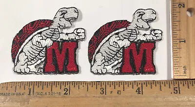 $5.25 • Buy Vintage Lot Of 2 Maryland University Terrapins Iron On Patch NCAA Football