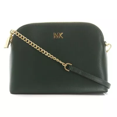 Michael Kors Shoulder Bag Leather Chain Logo Green 32S9Gf5C3L /Wm Ladies • $193.26