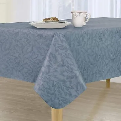 Everyday Luxuries Sonoma Damask Print Flannel Backed Vinyl Tablecloth Slate • $13.99