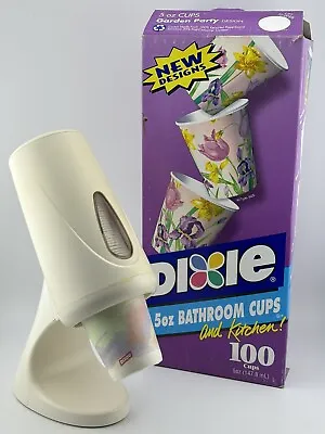 VTG Dixie 3oz Cup Holder Dispenser Retro Bathroom Kitchen Counter Top W. Cups • $25