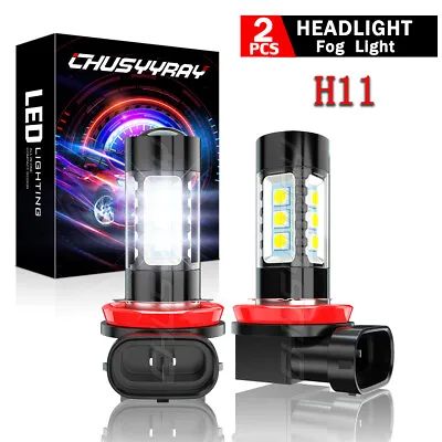 For Mercedes-Benz E350 E320 E550 Pair H11 LED Headlight Fog Light Bulb Kit 6000K • $11.99