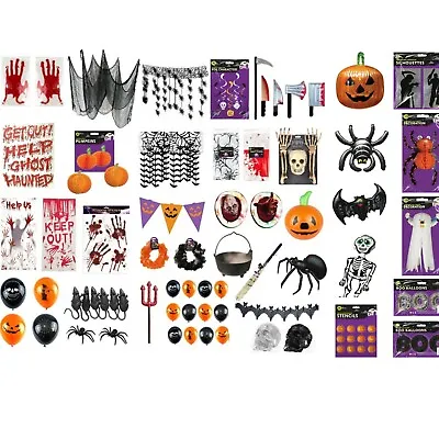 Halloween Decorations Window Stickers Cling Spooky Hanging Party Decor • £10.82