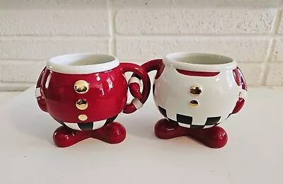 NEW MacKenzie Childs PEPPERMINT MUG PAIR-SET Of 2 • $62