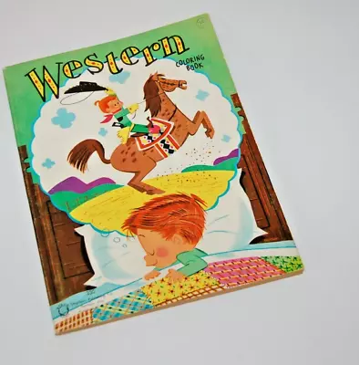 Western Coloring Book Vintage 1960's • $13.45
