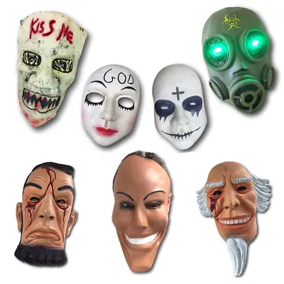 The Purge Mask Grin Halloween Movie Horror Fancy Dress Kiss Me God Smiling Gas • £14.97