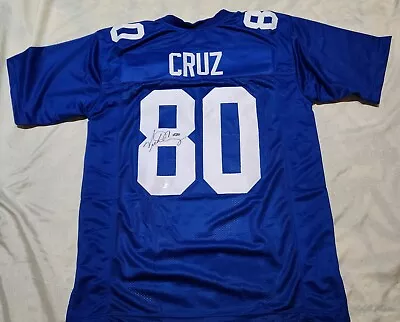 VICTOR CRUZ AUTOGRAPHED Signed Custom Jersey Auto Certified JSA Size XL  • $149.99