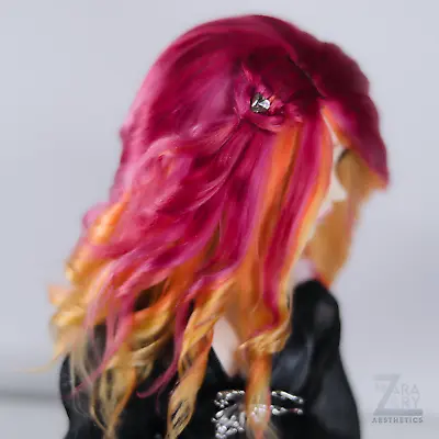 Minifee Wig MSD Deep Pink Sunset Mix Crystal Heart Fit 6-7 & 7-8 Inch Stretchy • $80.93