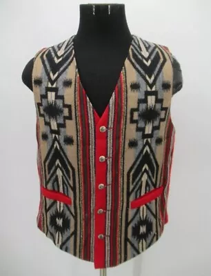 🔥🚨Vintage Pendleton Vest High Grade Westernwear Large Wool Aztec Rare! • $299.99