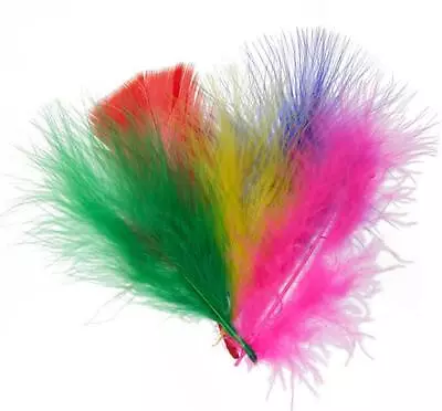 Marabou Feathers 4-6  6 Grams Multi-colored • $2.64