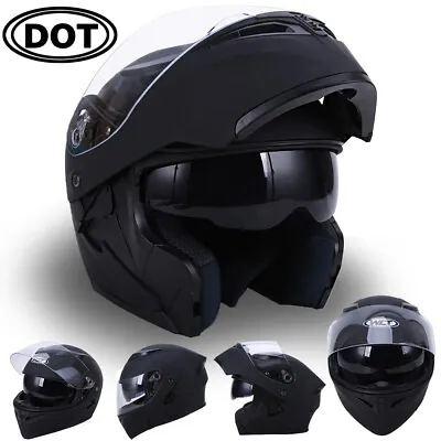 DOT Modular Flip Up Helmet Full Face Motorcycle Motocross Street Race M L XL XXL • $56.99