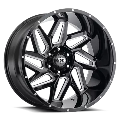 4 New 20x12 Vision 361 Spyder Black Milled Spoke 5x127 5x5 ET-51 Wheels Rims • $922.61