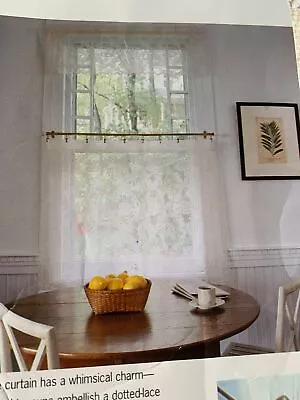 Martha Stewart Everyday Teacup Lace Antique Ivory Cafe Curtain One Tier • $14.99