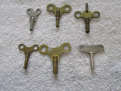 Vintage/Antique Wind Up Clock Keys Lot Of 6 • $14