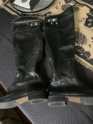 Gabriella Rocha Studio Womens 8.5 Black Leather Above Knee Boots • $20