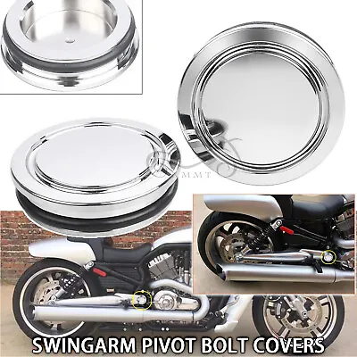 Chrome Swingarm Pivot Bolt Covers For Harley V-Rod Street Night Rod VRSCD VRSCR • $25.98