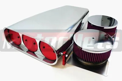 Aluminum Air Hood Scoop Bug Catcher Blower Washable Hot Street Rod Reusable 4BBL • $481.30