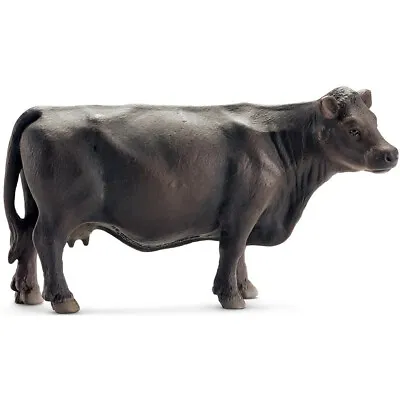 Schleich 13767 Black Angus Cow Model Plastic Toy Figure Cows Angus Cows Farm AF • £8.99
