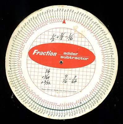 Vintage Fraction Adder / Subtractor POLYMETRIC SERVICES TARZANA CA. 1972 • $5.95