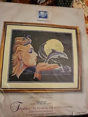 COUNTED CROSS STITCH  KIT  Dolphin Princess  By Robert Koni Verachtert  • $50