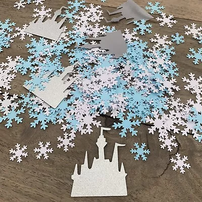 FROZEN Princess Party CONFETTI | Snowflake & Glitter Castles Table Decorations • £2.80