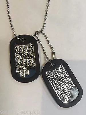 Military Personalized Dog Tags Ball Chain & Silencers Official Gi Army / Usmc • $9.99