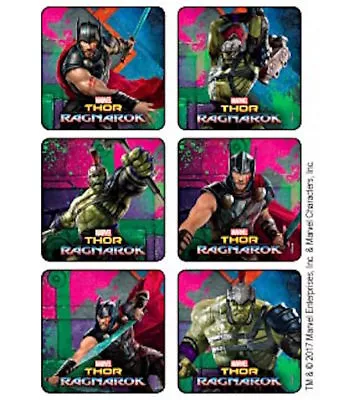 18 Thor Ragnarok  Stickers Party Favors Teacher Supply Marvel Super Hero  • £1.94