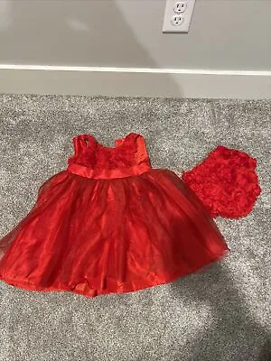 Mud Pie Red Flowy Dress 3T • $9