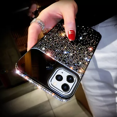 $15.88 • Buy For IPhone 14 13 Pro Max 12 11 XS XR 8 7 Glitter Bling Cute Diamond Mirror Case