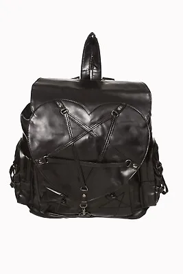 £37.99 • Buy BANNED Apparel Black Gothic Punk Emo Pentagram Jamie Backpack Women's Bag