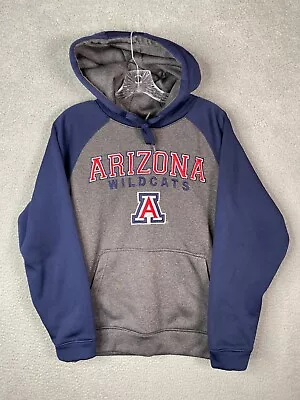 U OF A Hoodie Mens Medium Gray Fleece Embroidered Arizona Wildcats Long Sleeve • $19