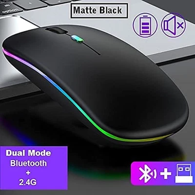 $20.99 • Buy Wireless Mouse, Rechargeable Bluetooth Mouse For IPad, With LED Optical Mouse