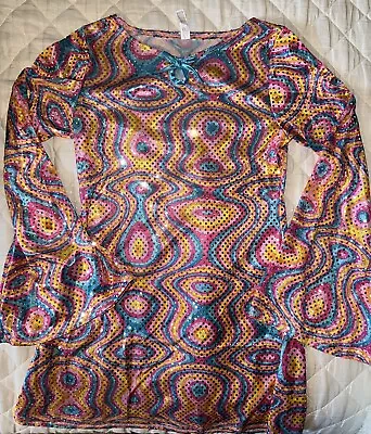 Groovy GoGo Dancer Girls Costume Dress 1970s Size Large (Size 12-14) • $3.99