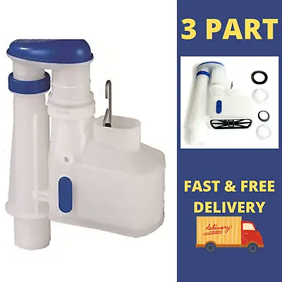 Macdee 3 Part 8  Oval Oblong Syphon For Toilet Cistern Flush  • £19.99
