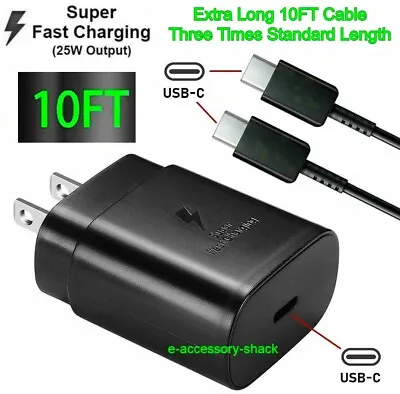 $6.20 • Buy 25w Type USB-C Super Fast Wall Charger+10FT Cable For Samsung Galaxy S20 S21 5G